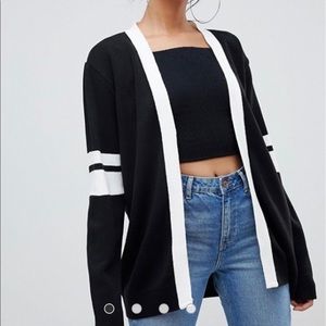 Boohoo Strip Cardigan